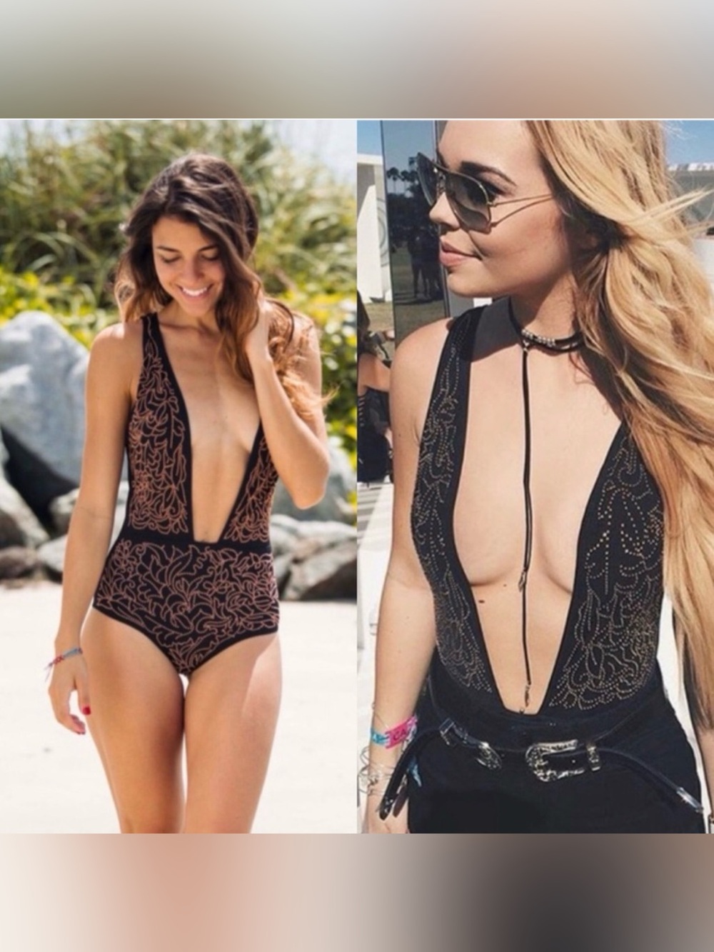 Beach Riot // Gold Dust One Piece Swimsuit Medium M